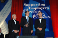 Miit Romney receiving 2006 Employer Support Freedom Award on behalf of Commonwealth of Massachussetts