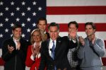 Mitt Romney and wife Ann with 4 of their 5 sons