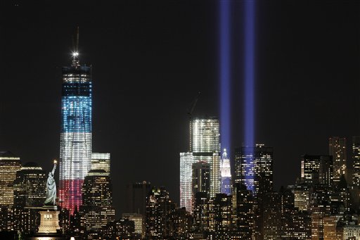 We Will Never Forget: Incredible Picture to Show World Trade Center Tribute Lighting Up Night Sky