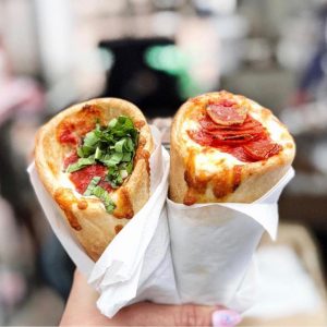 Pizza, but portable: cones just work better than sloppy, floppy slices